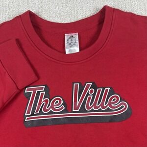 Adidas Men's 4XL Louisville Cardinals Red Fleece Lined Crew Neck Sweatshirt